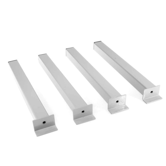 Metal Legs Set Of 4 Grey 320mm High