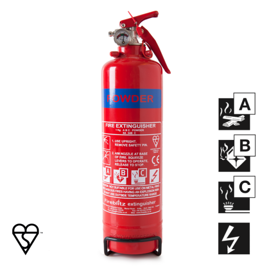 1kg ABC Fire Extinguisher and Bracket