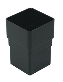 Square Line Downpipe Joiner Socket - Black