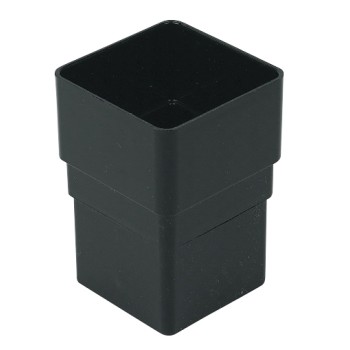 Square Line Downpipe Joiner Socket - Black