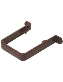 Square Line Downpipe Clip 65mm - Brown