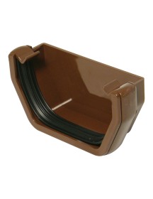 Square Line External Stop End - Brown