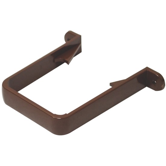 Square Line Downpipe Clip 65mm - Brown