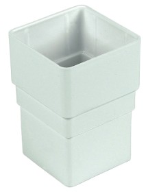 Square Line Downpipe Joiner Socket - White