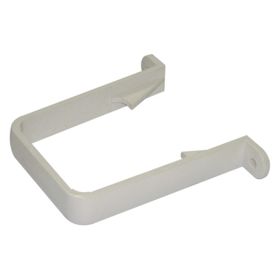 Square Line Downpipe Clip 65mm - White