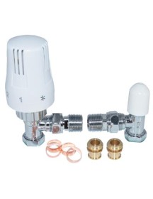 Europa Angled Thermostatic Radiator Valve Kit  Universal 