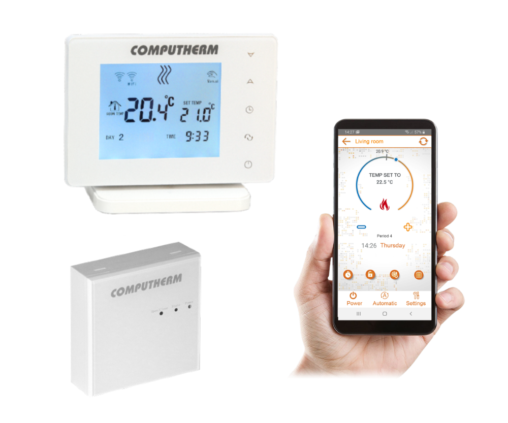 Computherm E400 Wi-Fi Room Thermostat With Remote Controller