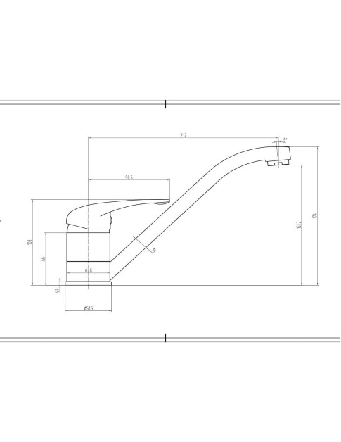 Single Lever Kitchen Monobloc Mixer 