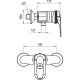 LEVER SHOWER MIXER TAP VALVE 150MM CENTRES