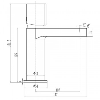 Studio DV Metallic Grey Basin Mixer