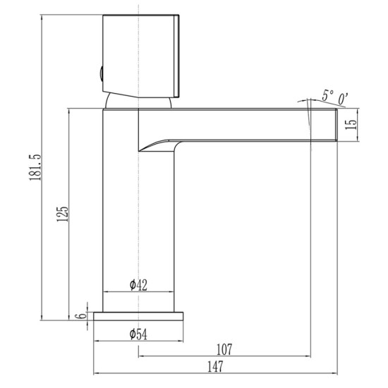 Studio DV Metallic Grey Basin Mixer