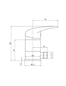 Caravan Shower Tap with 1/2" Swivel 