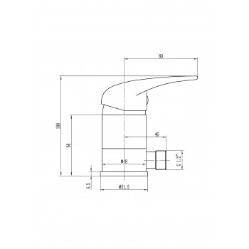 Caravan Shower Tap with 1/2" Swivel 