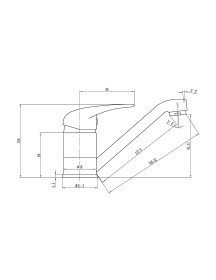 Chrome Single Lever Touring Caravan / Motorhome Mixer Tap
