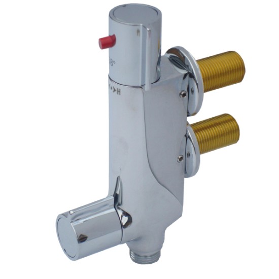 V100 Vertical Thermostatic Shower Mixer Valve 45mm Centres