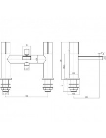 Studio DV Metallic Grey Bath Shower Mixer