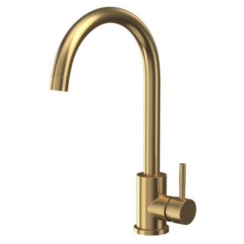 Manhattan Single Lever Kitchen Mixer Brushed Brass