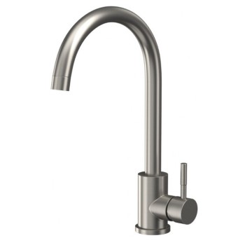 Manhattan Single Lever Kitchen Mixer Satin Stainless Steel