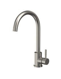 Manhattan Single Lever Kitchen Mixer Satin Stainless Steel