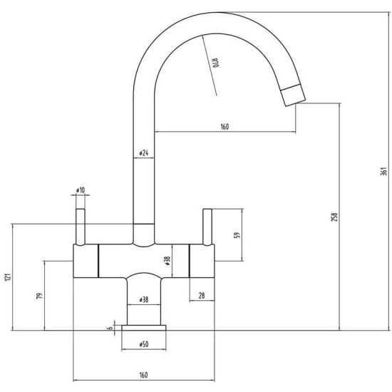 Beyton Kitchen Mixer Tap