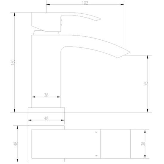 Walsham Mono Cloakroom Basin Mixer