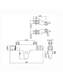 Nowton Thermostatic Bath Filler Shower Valve 
