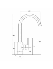 Manhattan Single Lever Kitchen Mixer Black