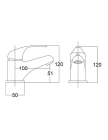 Melford Mono Basin Mixer C/W Push Waste 100230601