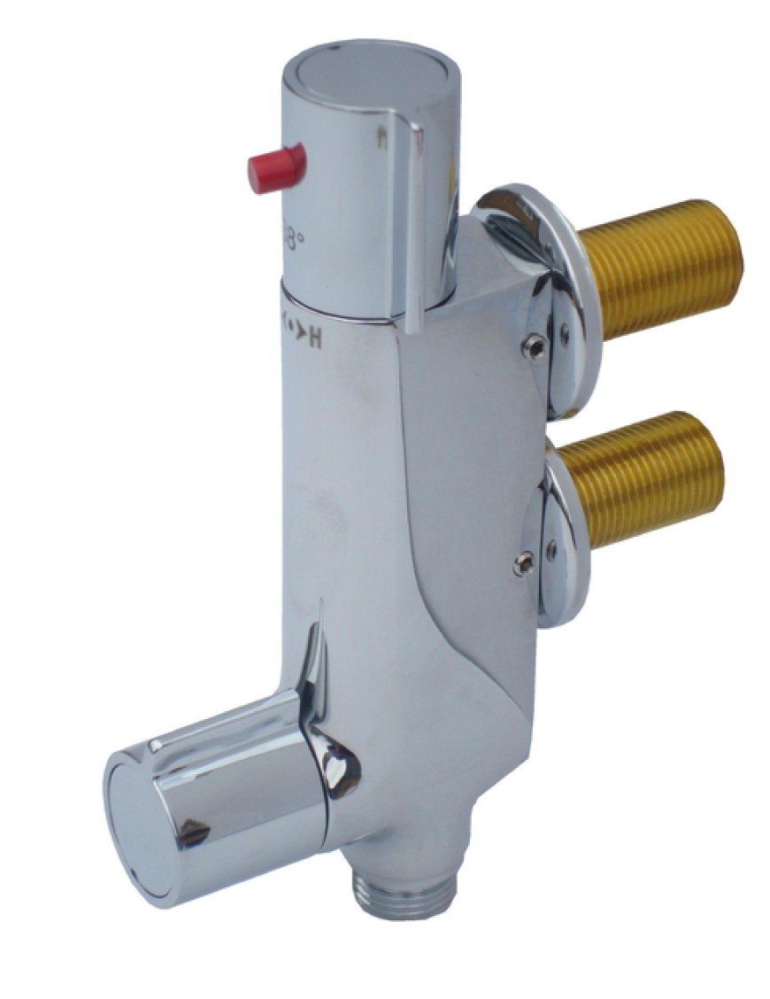 V100 Caravan Vertical Thermostatic Shower Mixer Tap V100 in Chrome TMV2