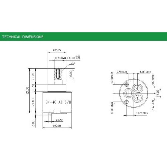 40mm Ceramic Single Lever Cartridge