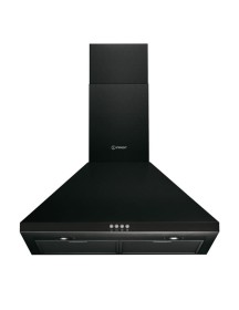 Indesit IHPC6.4LMX 60cm Black Pyramid Cooker Hood