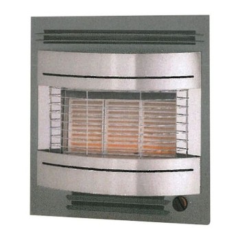 CURVASCAPE GP LPG FIRE - Grey Sparkle And Stainless steel