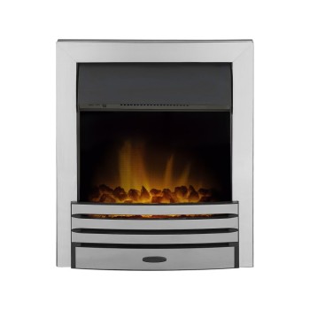 Ruby Electric Fire in Chrome with Remote Control
