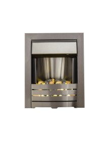 Sapphire Electric Fire in Brushed Steel