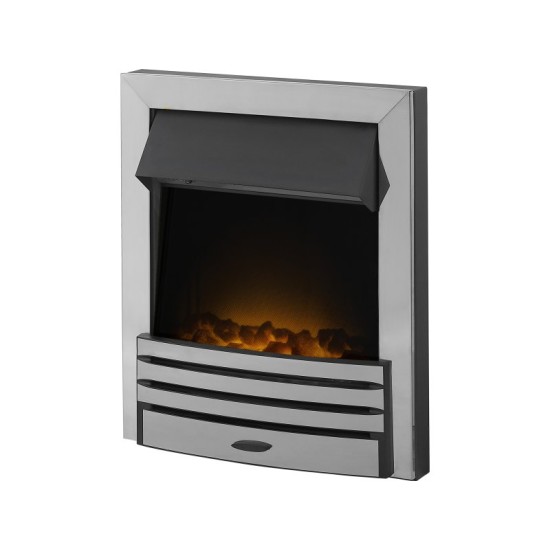 Ruby Electric Fire in Chrome with Remote Control