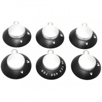 Oven and Grill/Hob Knob Kit Chrome/Black