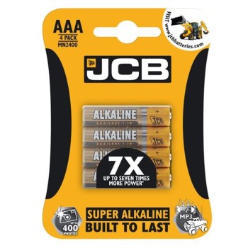 JCB AAA Super Alkaline Pack of 4