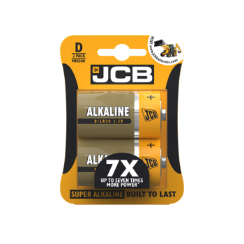 JCB D Cell Super Alkaline Pack of 2