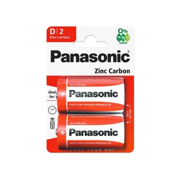 Panasonic D Cell Zinc Carbon Pack of 2