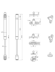 Gas Strut Stay 100NM For Cabinet/Cupboard Doors