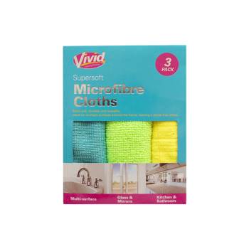Microfibre Cleaning Cloths - 3 Pack