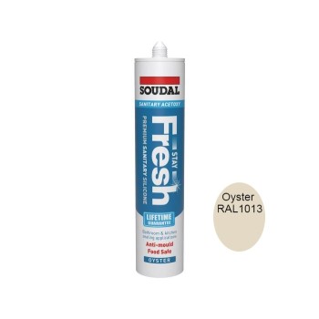 Soudal Stay Fresh Acetoxy Anti-Mould Silicone Oyster
