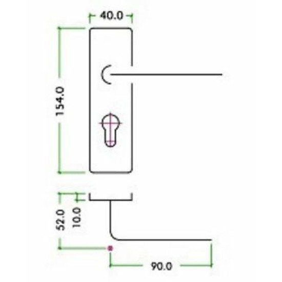 Replacement For Ellbee Eurolock Handles Aluminium