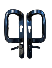 UPVC Inline Patio Door Handle Locking Fuhr Lock Black