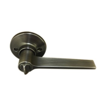 Tapered Bar Door Handle Set Pewter Privacy