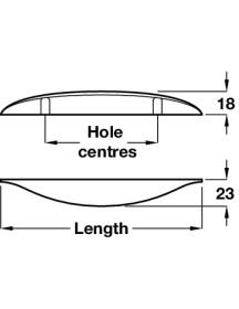 Azalea Pull Handle 96mm Centres