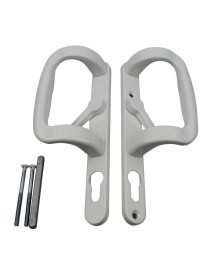 UPVC Inline Patio Door Handle XL Locking White
