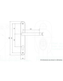 Ellbee UPVC Door Handles Anthracite Grey