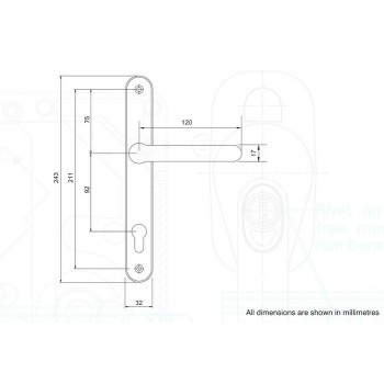 Ellbee UPVC Door Handles Anthracite Grey