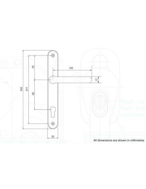 Ellbee UPVC Door Handles White
